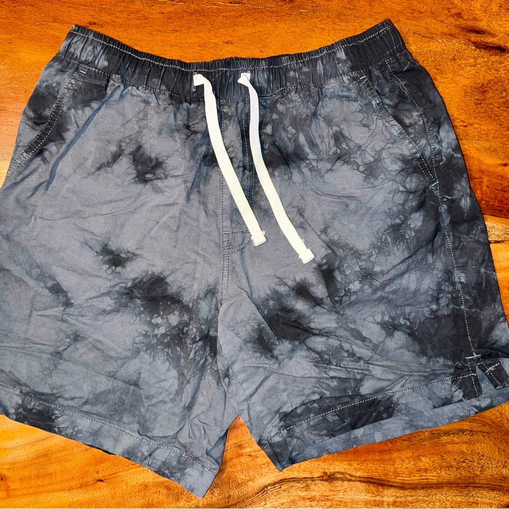 Men's Athletic Shorts - Black Tie-Dye